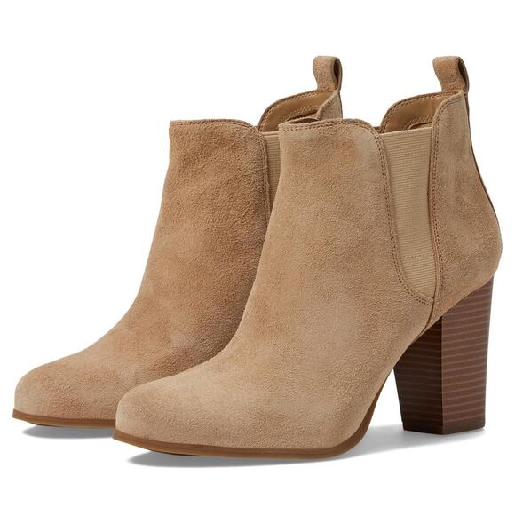 MICHAEL Michael Kors Women Evaline Heeled Chelsea Booties Size US 8M Camel Beige - Picture 1 of 4